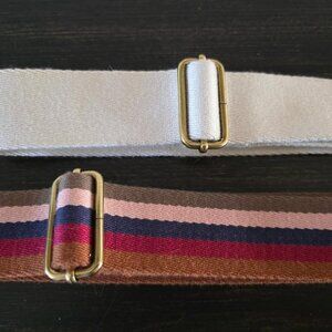 Set of two Madewell adjustable canvas crossbody bag straps